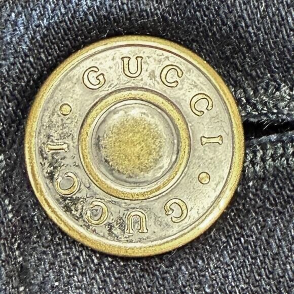 GUCCI Appliqué Black Butterfly Skinny Denim Jean Sz 28 - Picture 5 of 9